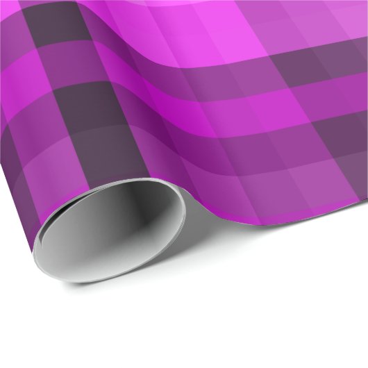 Madras Hot Pink & Black Dynamic Unique Pattern Cadeaupapier (Rol Hoek)