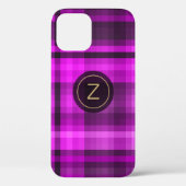 Madras Hot Pink Girly Pattern Gepersonaliseerd Mon Case-Mate iPhone Case (Achterkant)