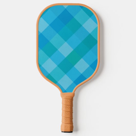 Madras Moment – Blauwgroene Plaid Pickleball Paddl Pickleball Paddle (Achterkant)