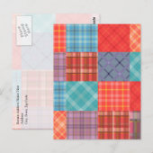 Madras Patchwork Briefkaart (Voorkant / Achterkant)