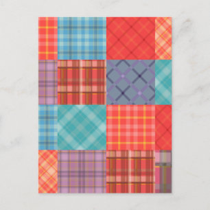 Madras Patchwork Briefkaart