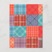 Madras Patchwork Briefkaart (Voorkant)
