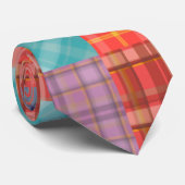 Madras Patchwork Stropdas (Opgerold)