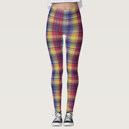  Madras Plaid Pattern Leggings (Voorkant)