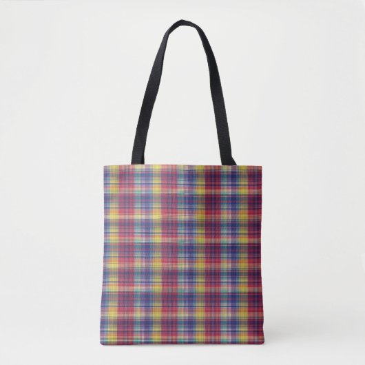  Madras Plaid Pattern Tote Bag (Voorkant)