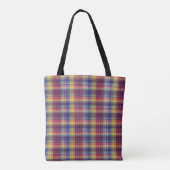  Madras Plaid Pattern Tote Bag (Achterkant)
