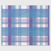 Madras Pset Blue en Paars Cadeaupapier (Vlak)