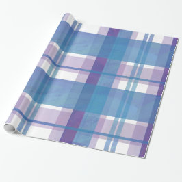 Madras Pset Blue en Paars Cadeaupapier