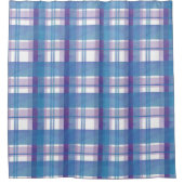 Madras Pset Blue en Paars Douchegordijn (Voorkant)