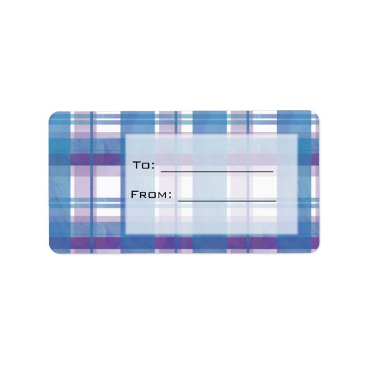 Madras Pset Blue en Paars Etiket (Voorkant)