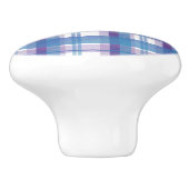 Madras Pset Blue en Paars Keramische Knop (Zijkant)