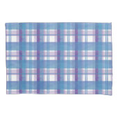 Madras Pset Blue en Paars Kussensloop (Voorkant)