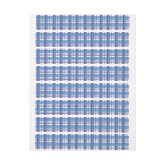 Madras Pset Blue en Paars Omwikkelbaar Adreslabel (Vel)