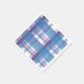 Madras Pset Blue en Paars Servetten (Hoek)