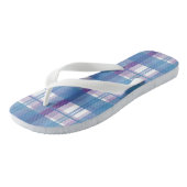 Madras Pset Blue en Paars Teenslippers (Schuin)