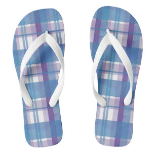 Madras Pset Blue en Paars Teenslippers
