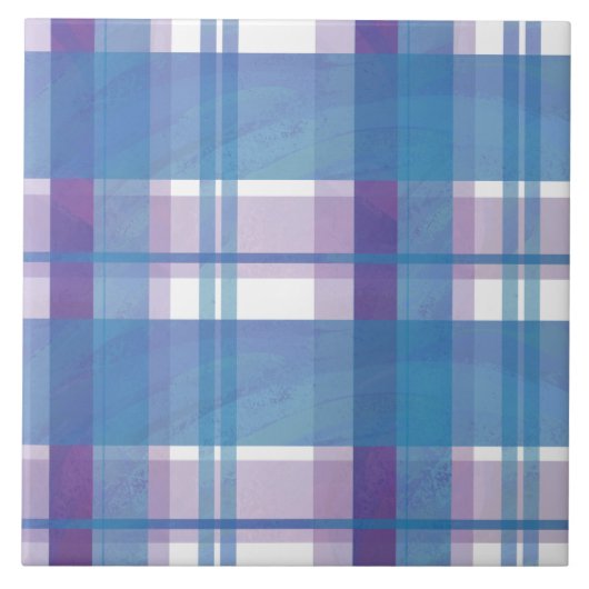 Madras Pset Blue en Paars Tegeltje (Voorkant)