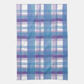 Madras Pset Blue en Paars Theedoek (Verticaal)