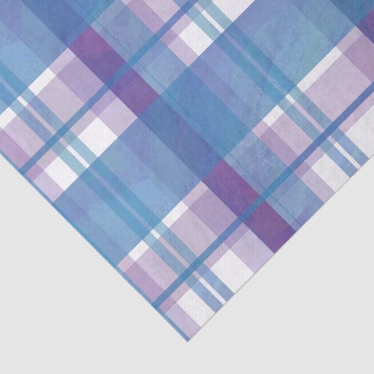 Madras Pset Blue en Paars Tissuepapier (Detail)