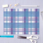 Madras Pset Blue en Paars Tissuepapier (Craft)