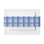 Madras Pset Blue en Paars Uitnodigingen Wikkel (Voorkant Voorbeeld)