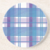 Madras Pset Blue en Paars Zandsteen Onderzetter (Voorkant)