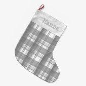 Madras Pset Gray Grote Kerstsok (Voorkant (Hangend))