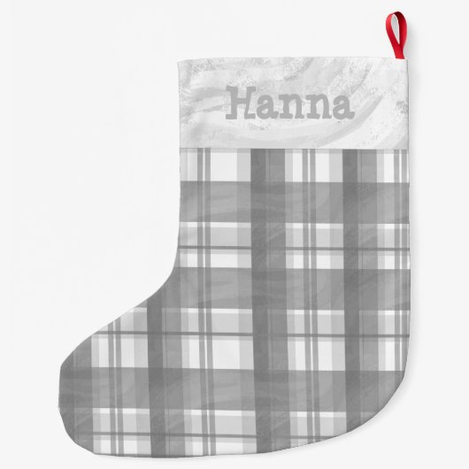 Madras Pset Gray Grote Kerstsok (Achterkant)