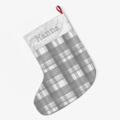 Madras Pset Gray Grote Kerstsok (Achterkant (Hangend))