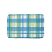 Madras Pset Green en Blue Badmat (Voorkant)
