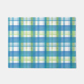 Madras Pset Green en Blue Deurmat (Voorkant)