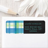 Madras Pset Green en Blue Etiket (Insitu)