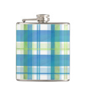 Madras Pset Green en Blue Heupfles (Voorkant)