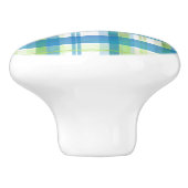 Madras Pset Green en Blue Keramische Knop (Zijkant)