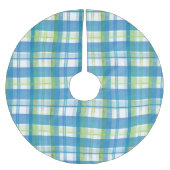 Madras Pset Green en Blue Kerstboom Rok (Voorkant)