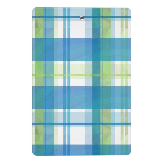 Madras Pset Green en Blue Mini Klembord (Achterkant)