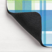 Madras Pset Green en Blue Muismat (Hoek)