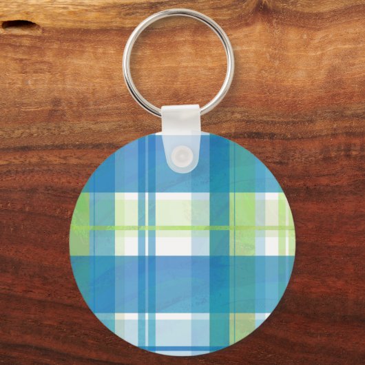 Madras Pset Green en Blue Sleutelhanger (Voorkant)