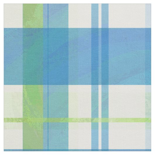 Madras Pset Green en Blue Stof (Close Up)