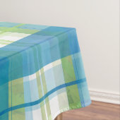 Madras Pset Green en Blue Tafelkleed (Voorbeeld)
