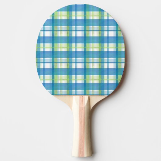 Madras Pset Green en Blue Tafeltennisbatje (Voorkant)