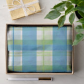 Madras Pset Green en Blue Tissuepapier (Geschenk)