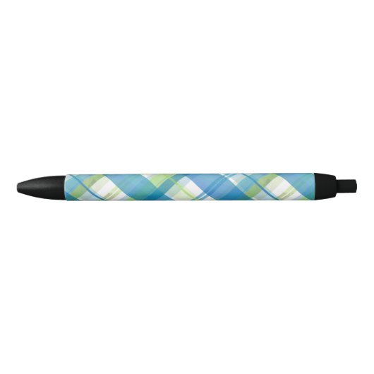 Madras Pset Green en Blue Zwarte Inkt Pen (Voorkant)