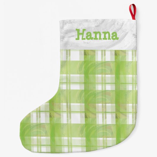 Madras Pset Green Grote Kerstsok (Achterkant)