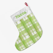 Madras Pset Green Grote Kerstsok (Achterkant (Hangend))