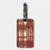 Madras Pset Herfst Red Bagagelabel (Achterkant verticaal)