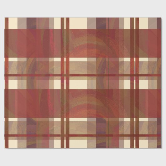Madras Pset Herfst Red Cadeaupapier (Vlak)