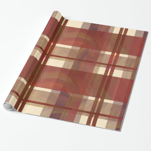 Madras Pset Herfst Red Cadeaupapier (Uitgerold)