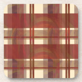 Madras Pset Herfst Red Drankjes Onderzetter (Voorkant)