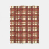 Madras Pset Herfst Red Fleece Deken (Voorkant)
